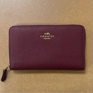 Coach Burgundy Leather Wallet